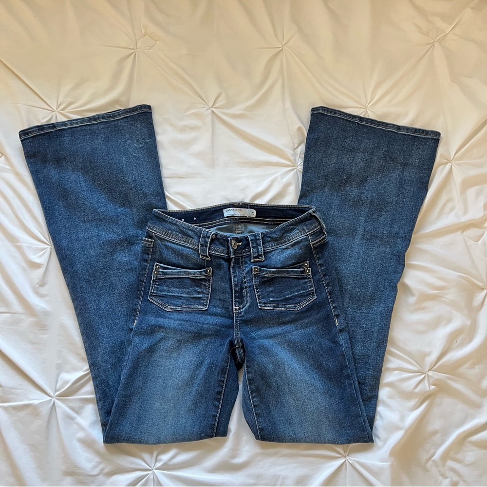 Garage low rise pocket detail flare jeans